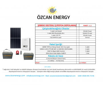 AKILLI İNVERTER LİTYUM DEPOLAMA PAKET 1