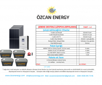AKILLI İNVERTER LİTYUM DEPOLAMA PAKET 4