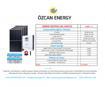 AKILLI İNVERTER JEL DEPOLAMA PAKET 3