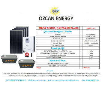 AKILLI İNVERTER LİTYUM DEPOLAMA PAKET3