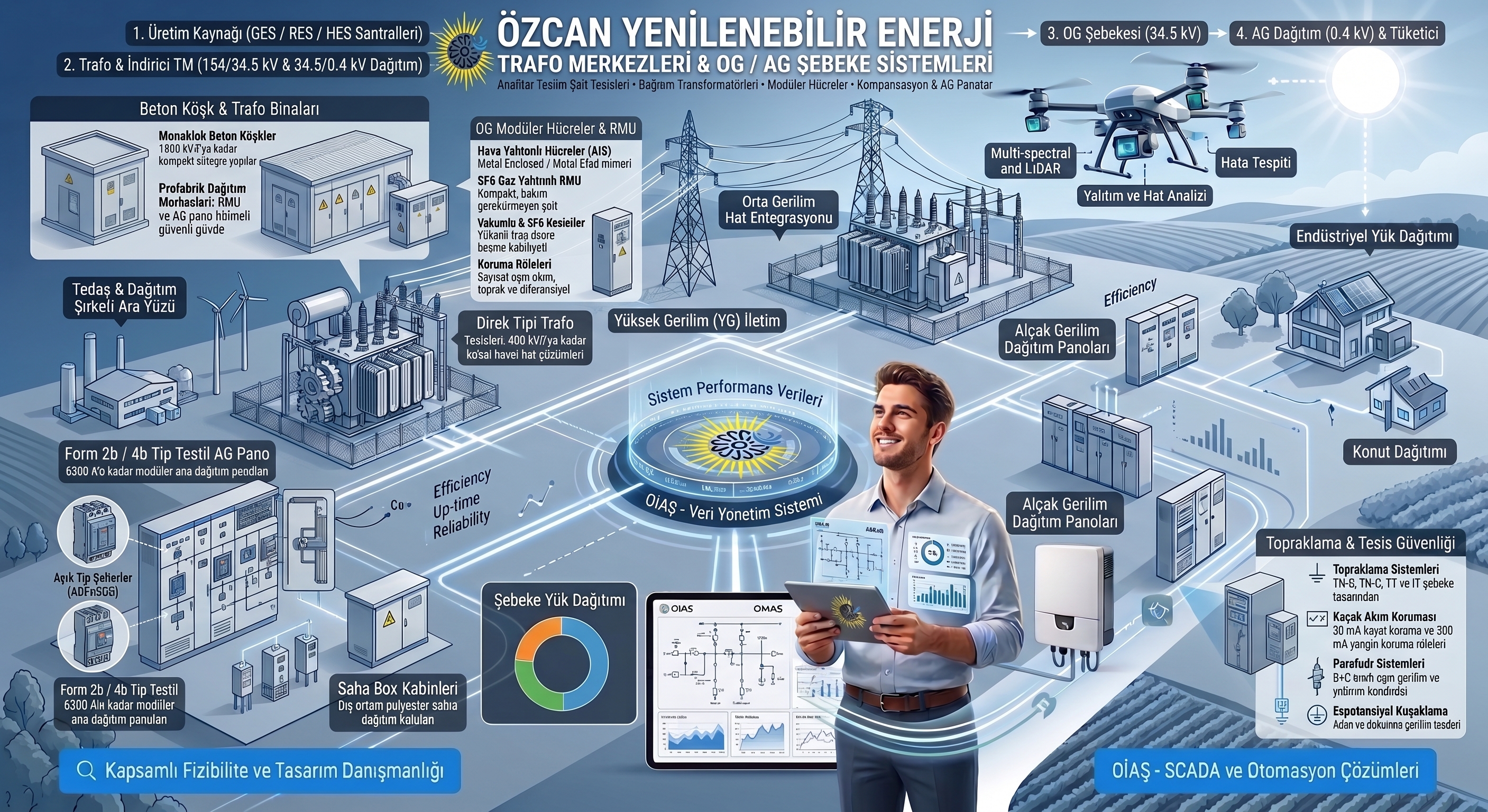 Trafo Merkezleri & OG / AG Şebeke Sistemleri
