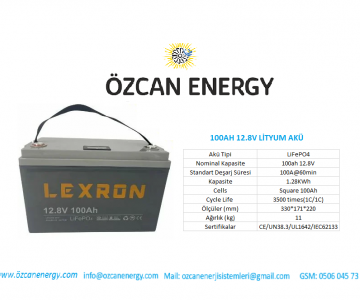 100AH 12.8V LİTYUM AKÜ