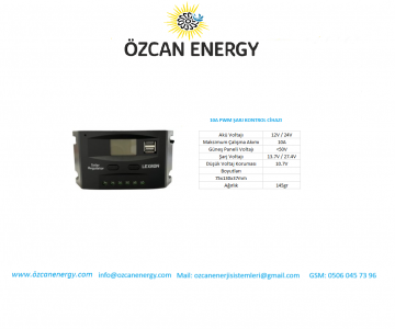 10A PWM ŞARJ KONTROL CİHAZI
