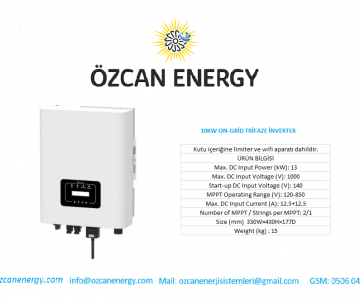 10KW ON-GRİD TRİFAZE İNVERTER