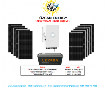 12KW TRİFAZE HİBRİT SİSTEM 1
