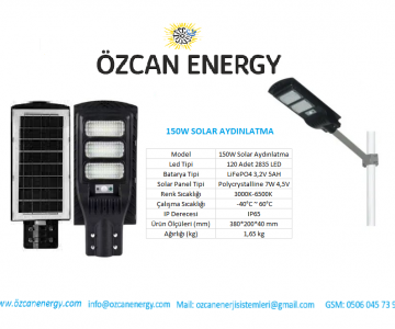 150W SOLAR AYDINLATMA