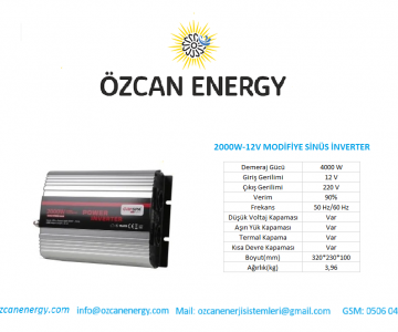 2000W-12V MODİFİYE SİNÜS İNVERTER