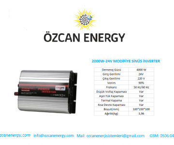 2000W-24V MODİFİYE SİNÜS İNVERTER