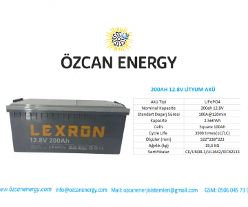 200AH 12.8V LİTYUM AKÜ