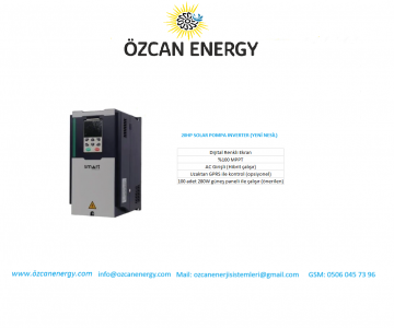 20HP SOLAR POMPA INVERTER (YENİ NESİL)