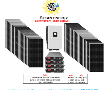20KW TRİFAZE HİBRİT SİSTEM 1