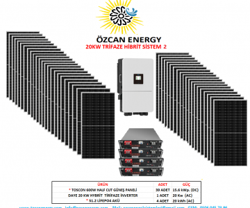 20KW TRİFAZE HİBRİT SİSTEM 2