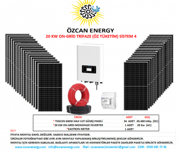 20 KW ON-GRİD TRİFAZE (ÖZ TÜKETİM) SİSTEM 4