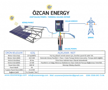 25HP DALGIÇ POMPA - TARIMSAL SULAMA SİSTEMİ