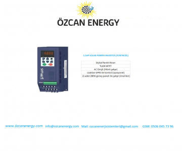 5.5HP SOLAR POMPA INVERTER (YENİ NESİL)