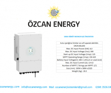 5KW HİBRİT MONOFAZE İNVERTER