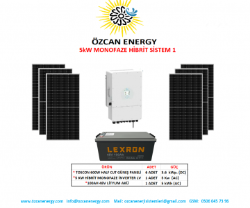 5kW MONOFAZE HİBRİT SİSTEM 1