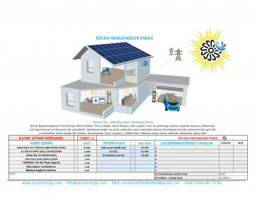 6.2 KW LİTYUM DEPOLAMALI GÜNEŞ ENERJİ TESİSİ PAKET 2