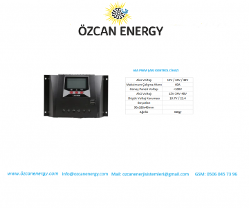 60A PWM ŞARJ KONTROL CİHAZI