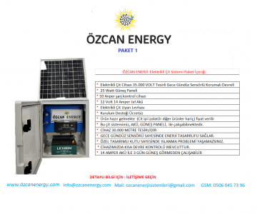 35.000 ELEKTRİKLİ ÇİT CİHAZI  SETİ PAKET 1