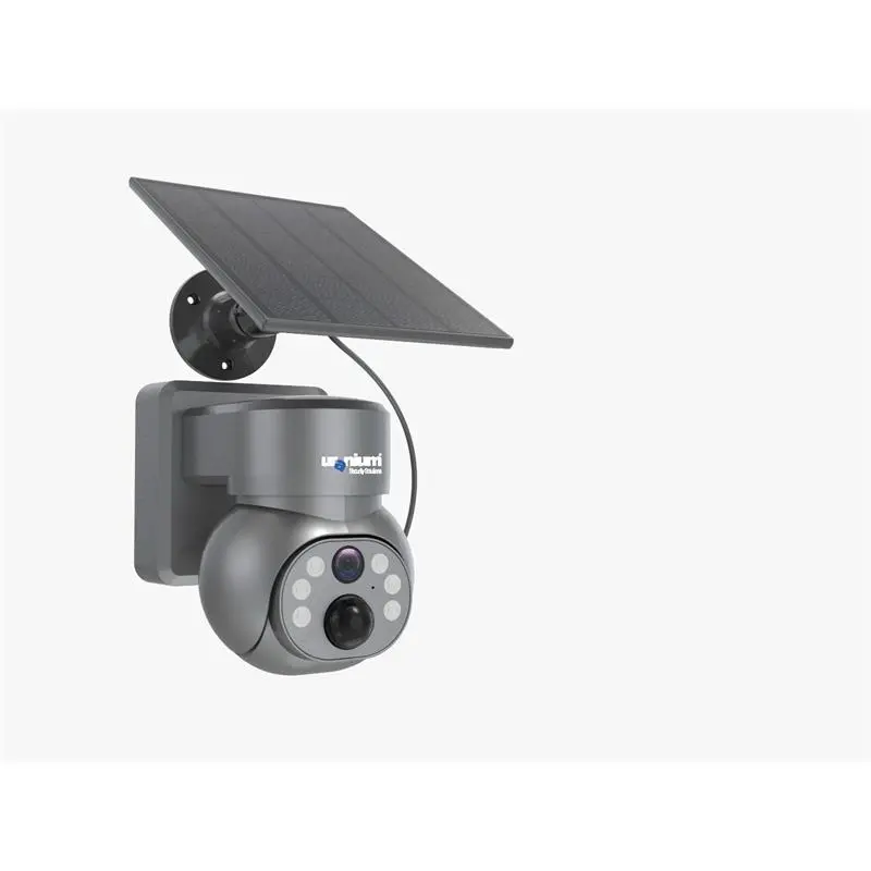 URANIUM ANP-PT4015BSW-S 4MP 3.6MM LENS 15MT IR+ 15MT BEYAZ LED ÇİFT YÖNLÜ KONUŞMA IP65 WIFI SOLAR KAMERA GRİ RENK(UBOX)
