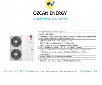 LG 12KW MONOBLOK ISI POMPASI